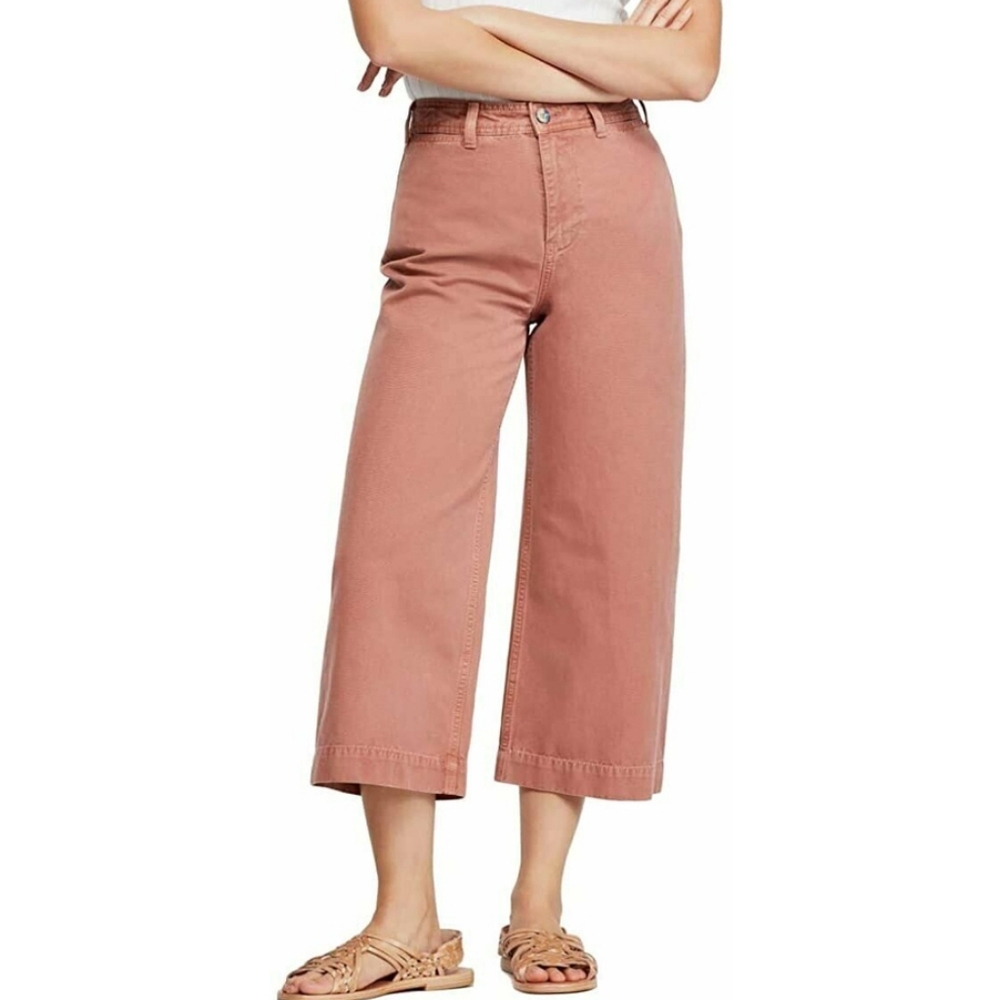 Free People Patti Cotton Cropped Rose Pants size 28 NWT